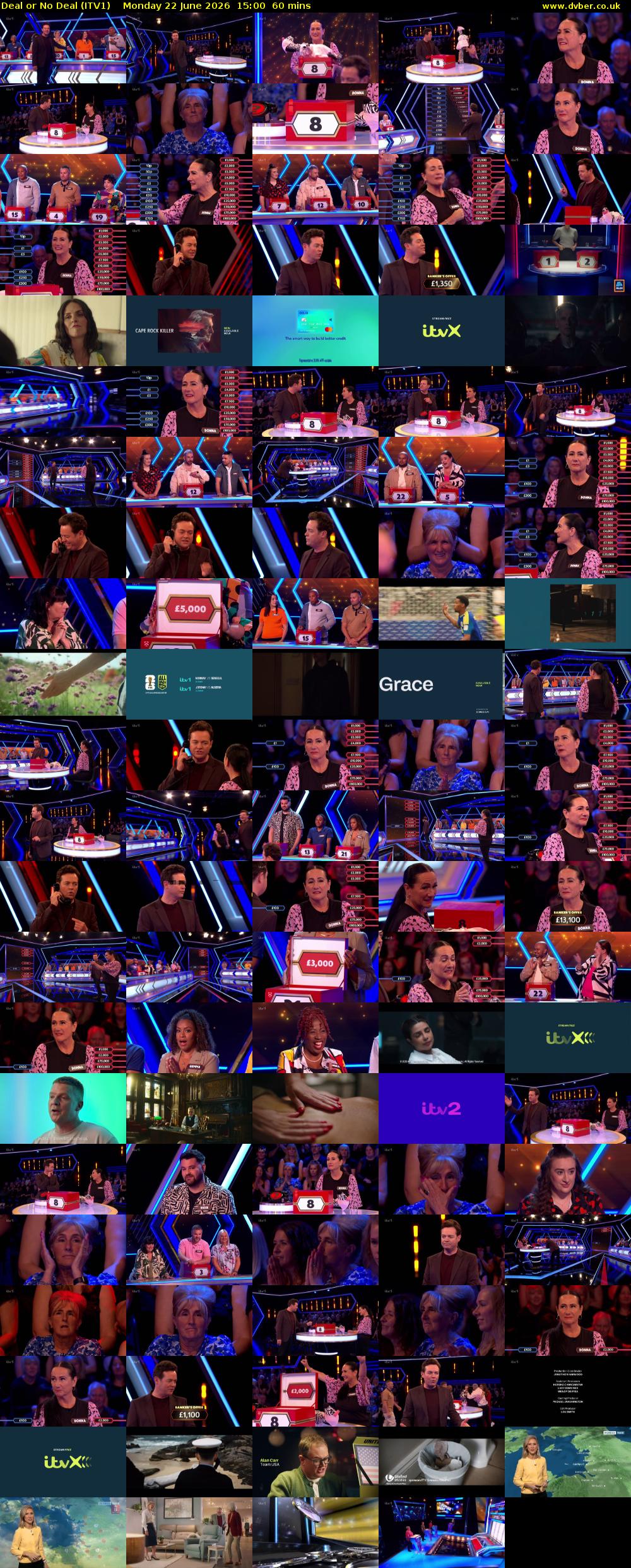Deal or No Deal (ITV1) Monday 22 June 2026 15:00 - 16:00