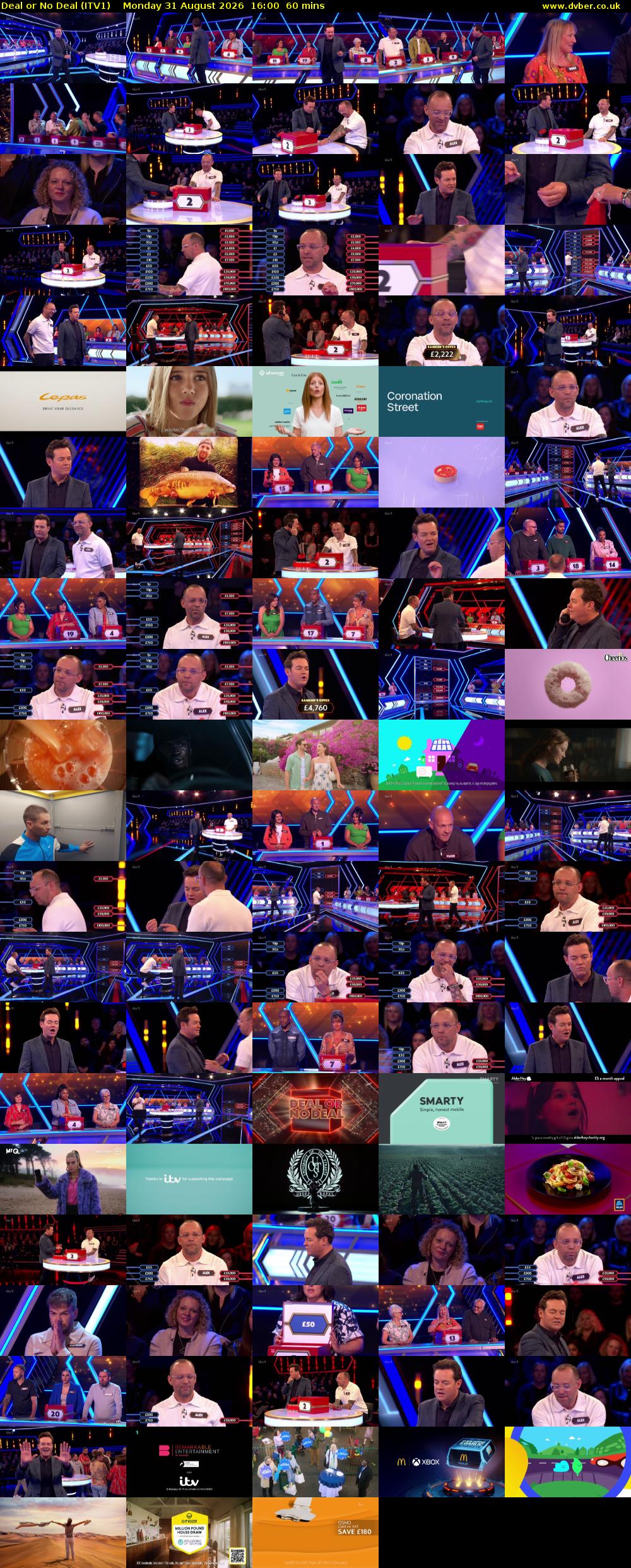 Deal or No Deal (ITV1) Monday 31 August 2026 16:00 - 17:00