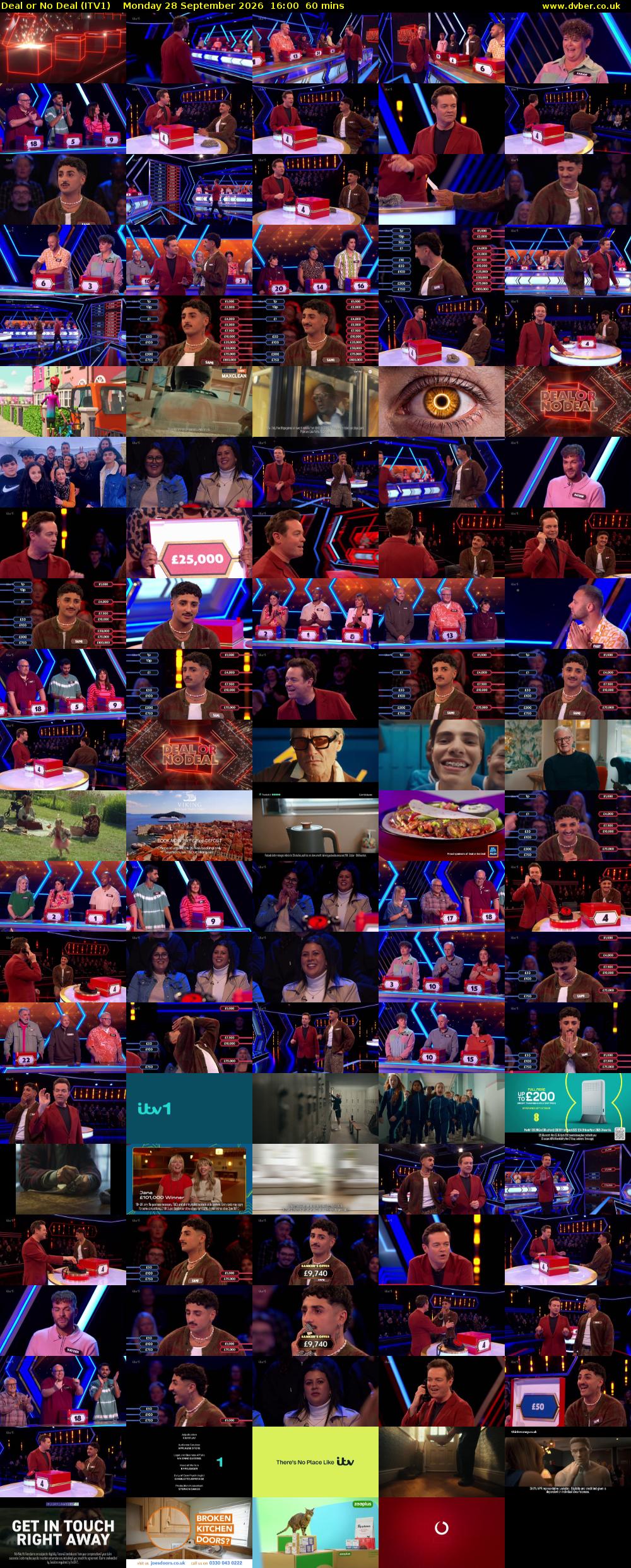 Deal or No Deal (ITV1) Monday 28 September 2026 16:00 - 17:00