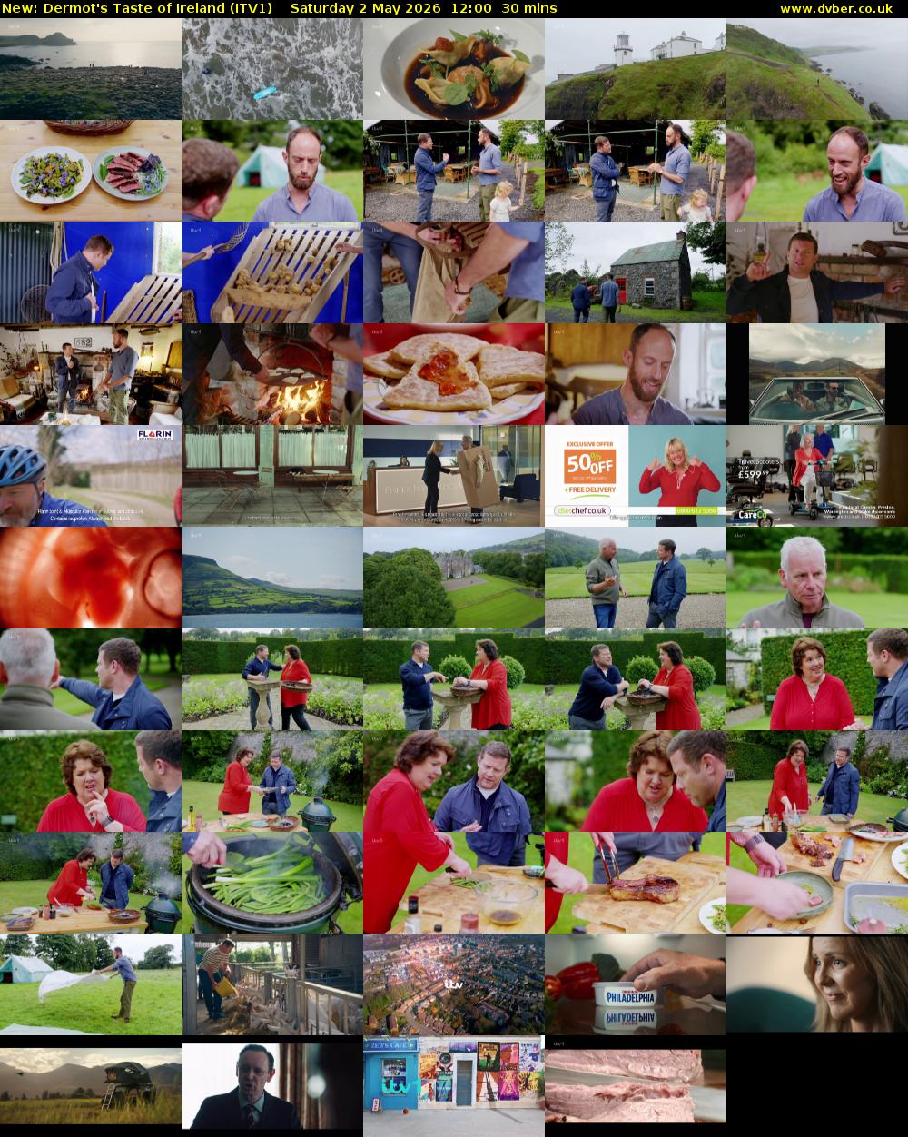 Dermot's Taste of Ireland (ITV1) Saturday 2 May 2026 12:00 - 12:30