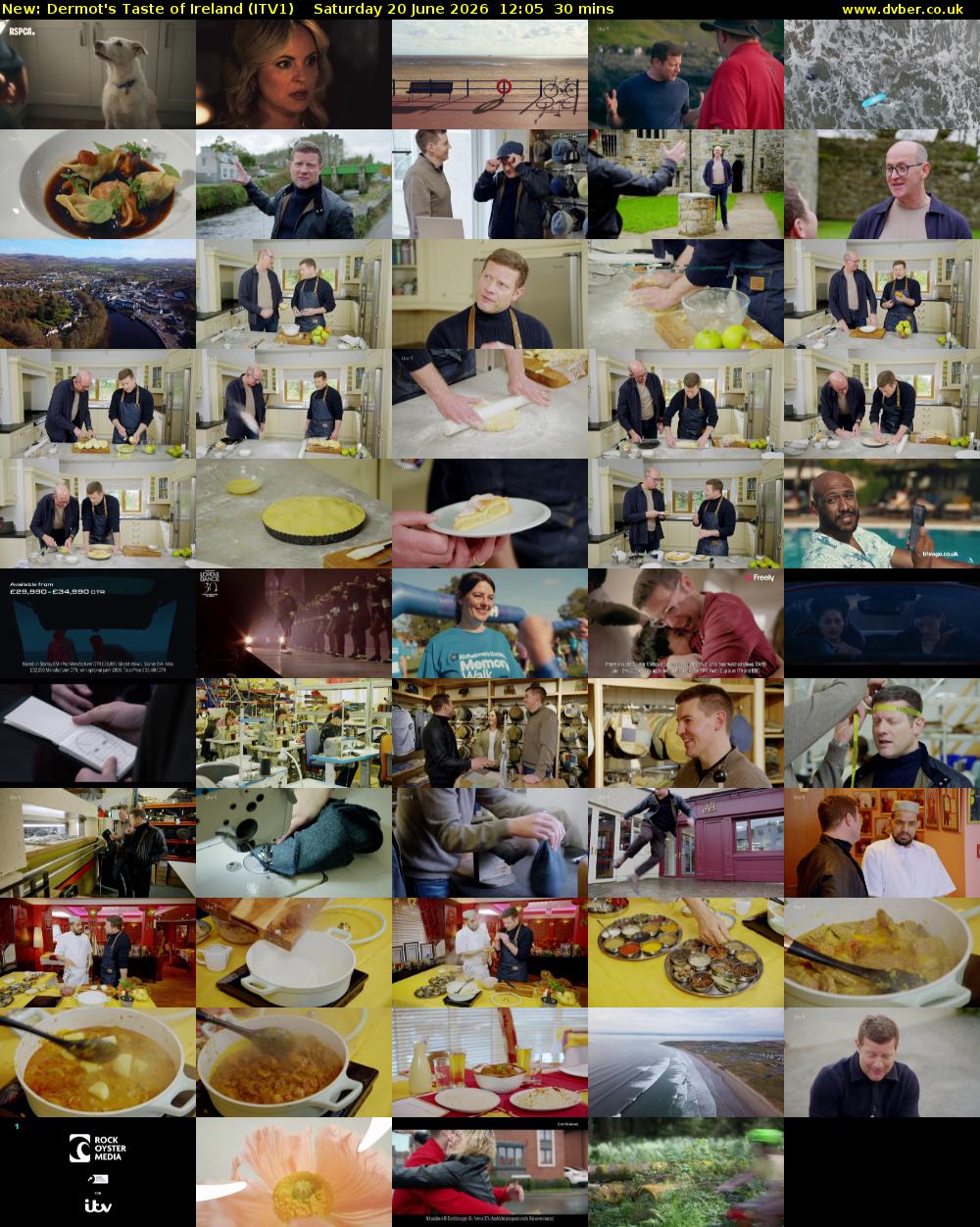 Dermot's Taste of Ireland (ITV1) Saturday 20 June 2026 12:05 - 12:35