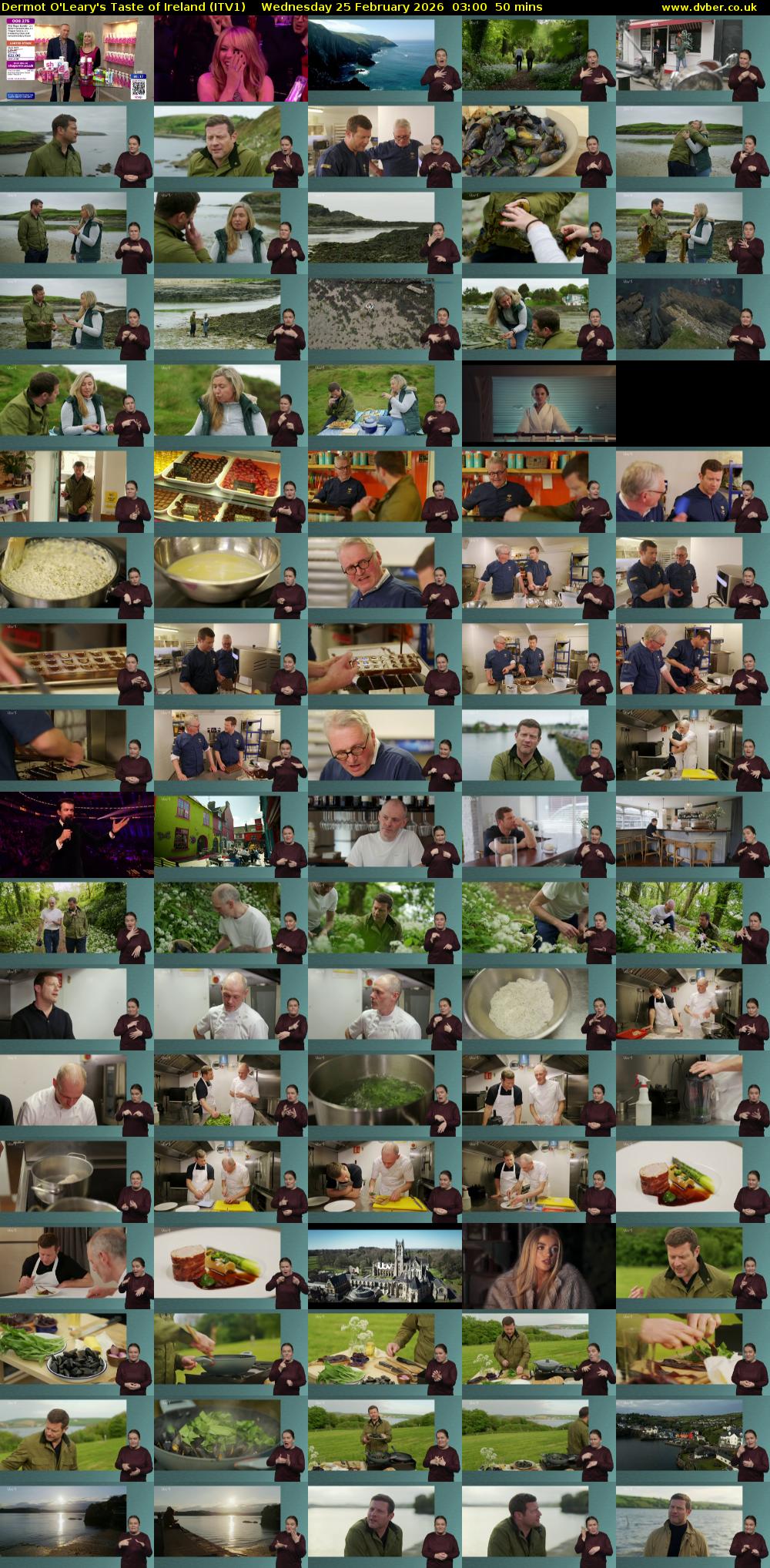 Dermot O'Leary's Taste of Ireland (ITV1) Wednesday 25 February 2026 03:00 - 03:50