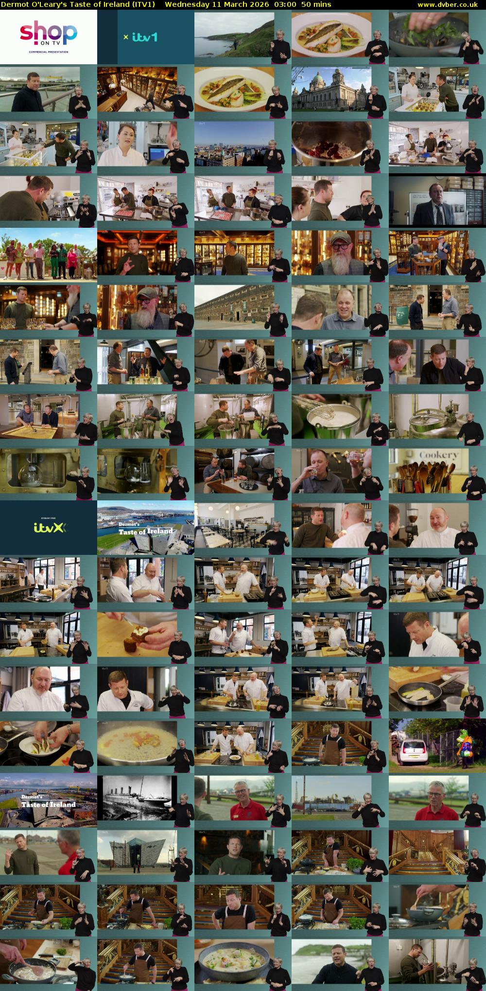 Dermot O'Leary's Taste of Ireland (ITV1) Wednesday 11 March 2026 03:00 - 03:50