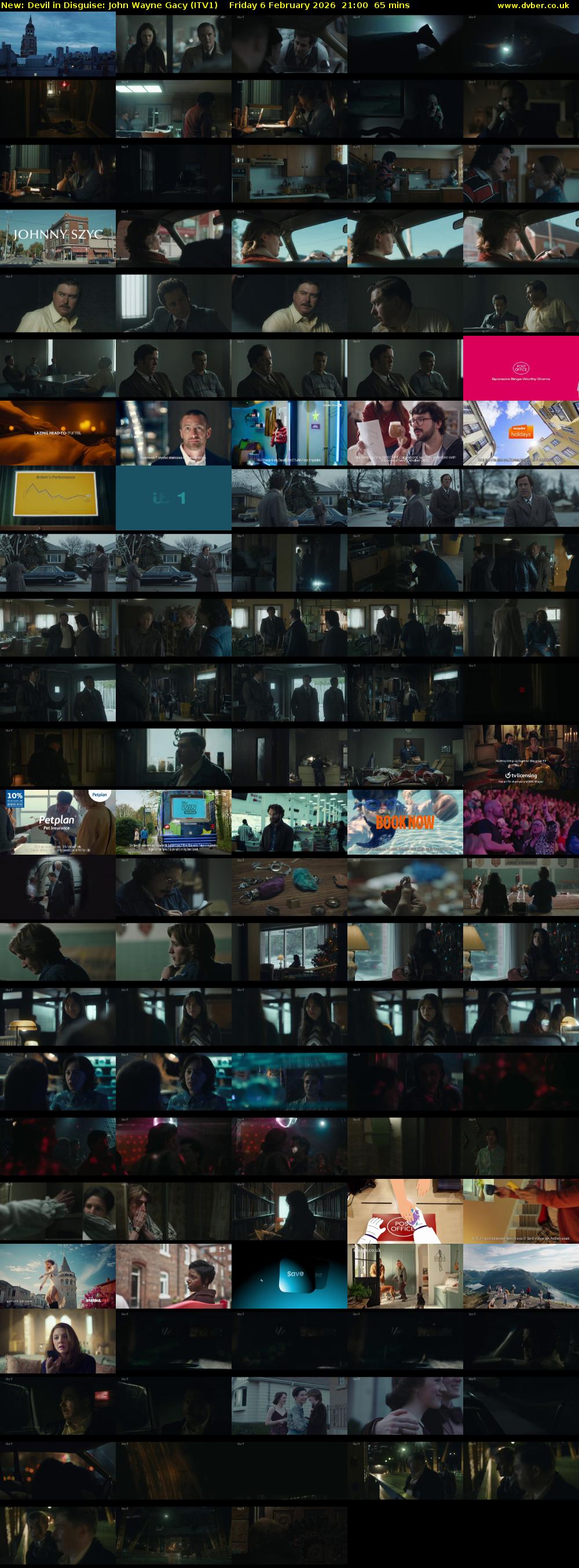 Devil in Disguise: John Wayne Gacy (ITV1) Friday 6 February 2026 21:00 - 22:05