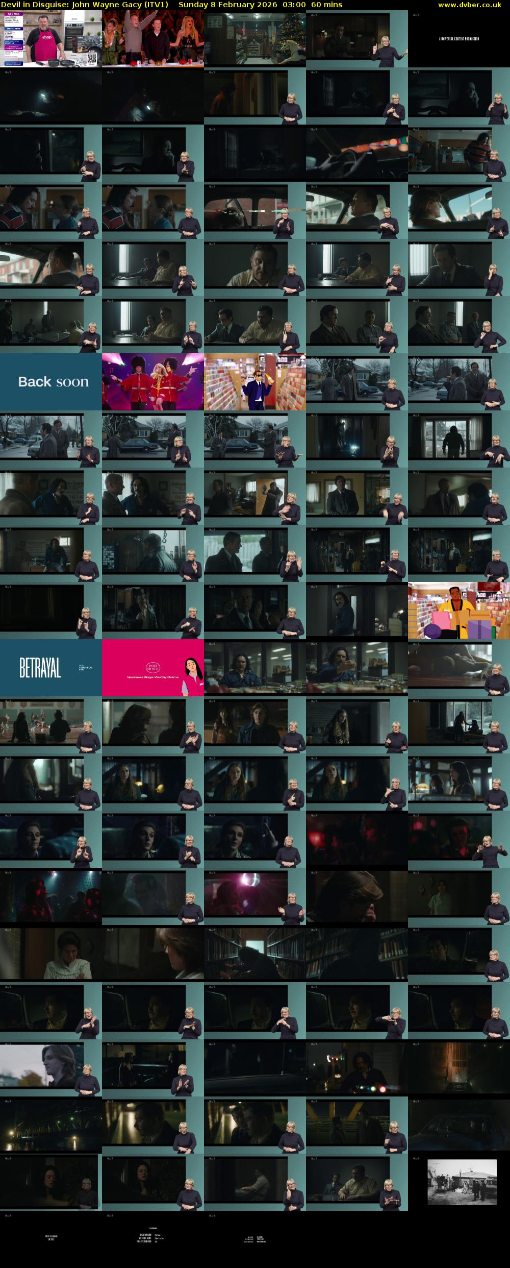 Devil in Disguise: John Wayne Gacy (ITV1) Sunday 8 February 2026 03:00 - 04:00