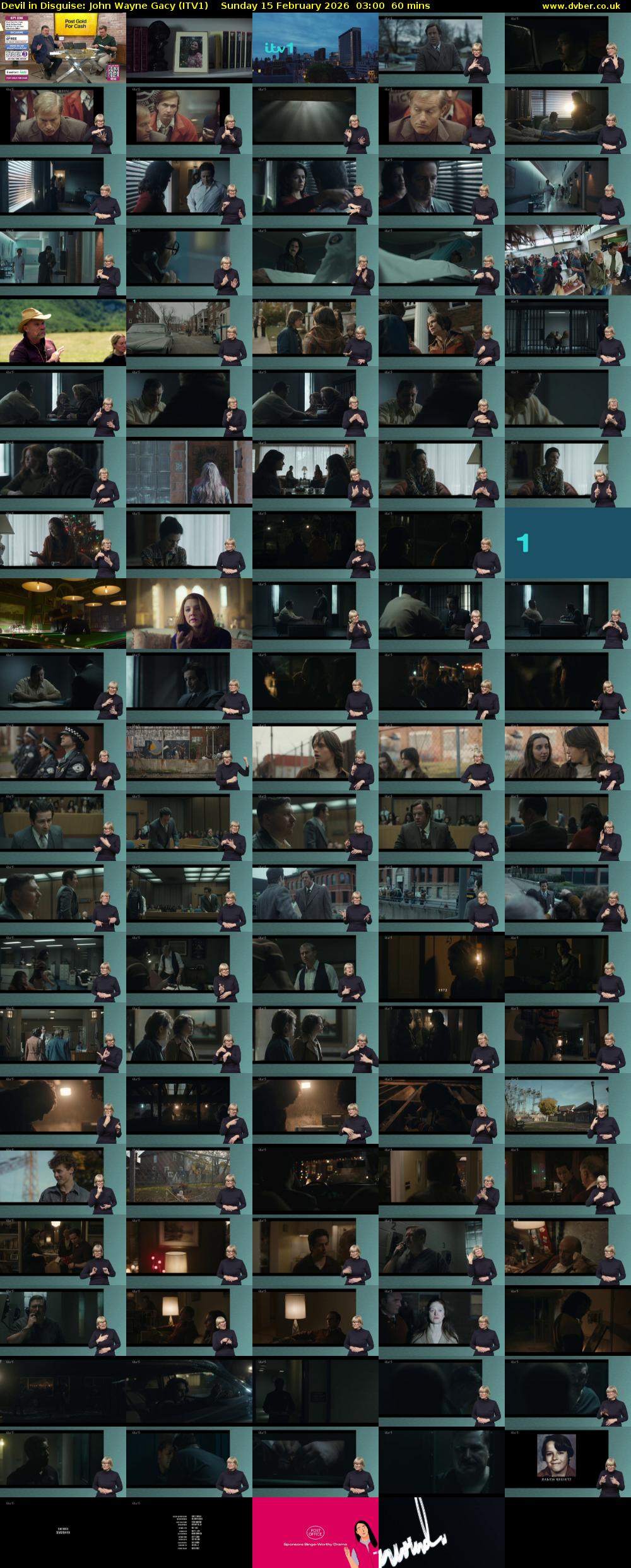 Devil in Disguise: John Wayne Gacy (ITV1) Sunday 15 February 2026 03:00 - 04:00