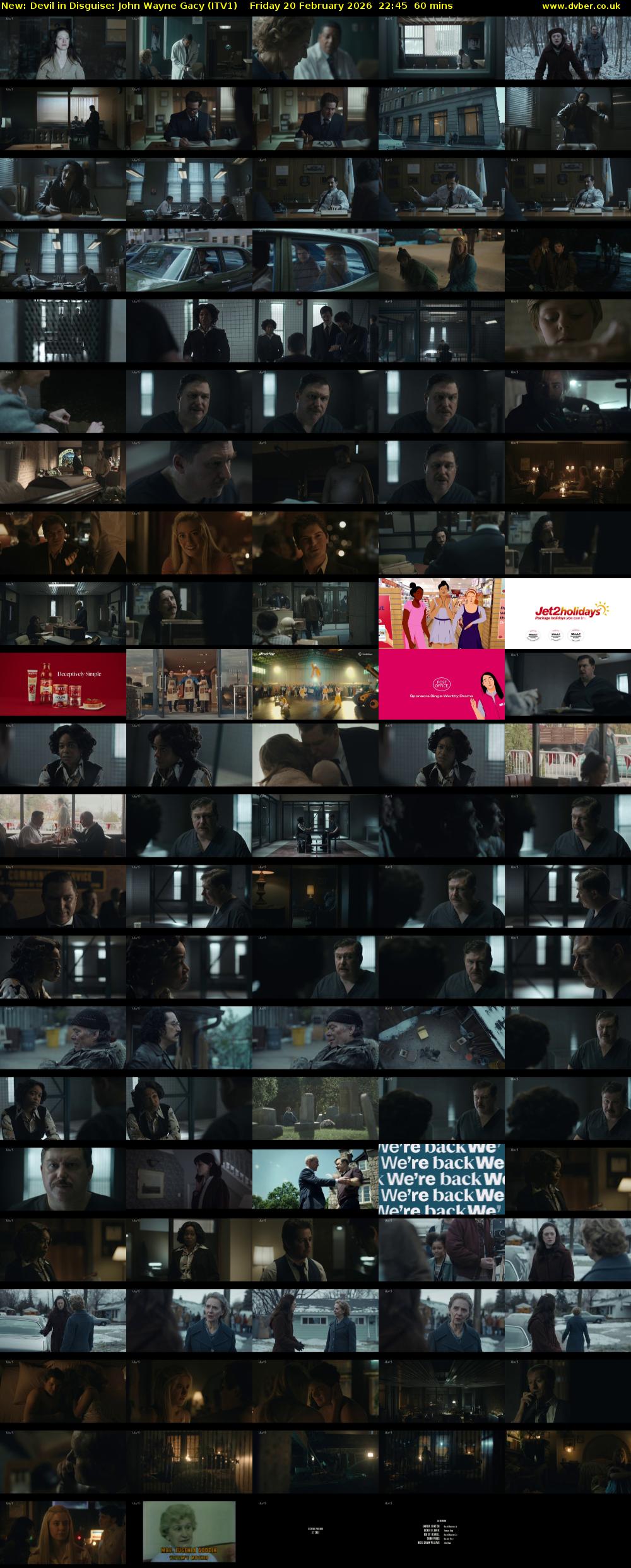 Devil in Disguise: John Wayne Gacy (ITV1) Friday 20 February 2026 22:45 - 23:45