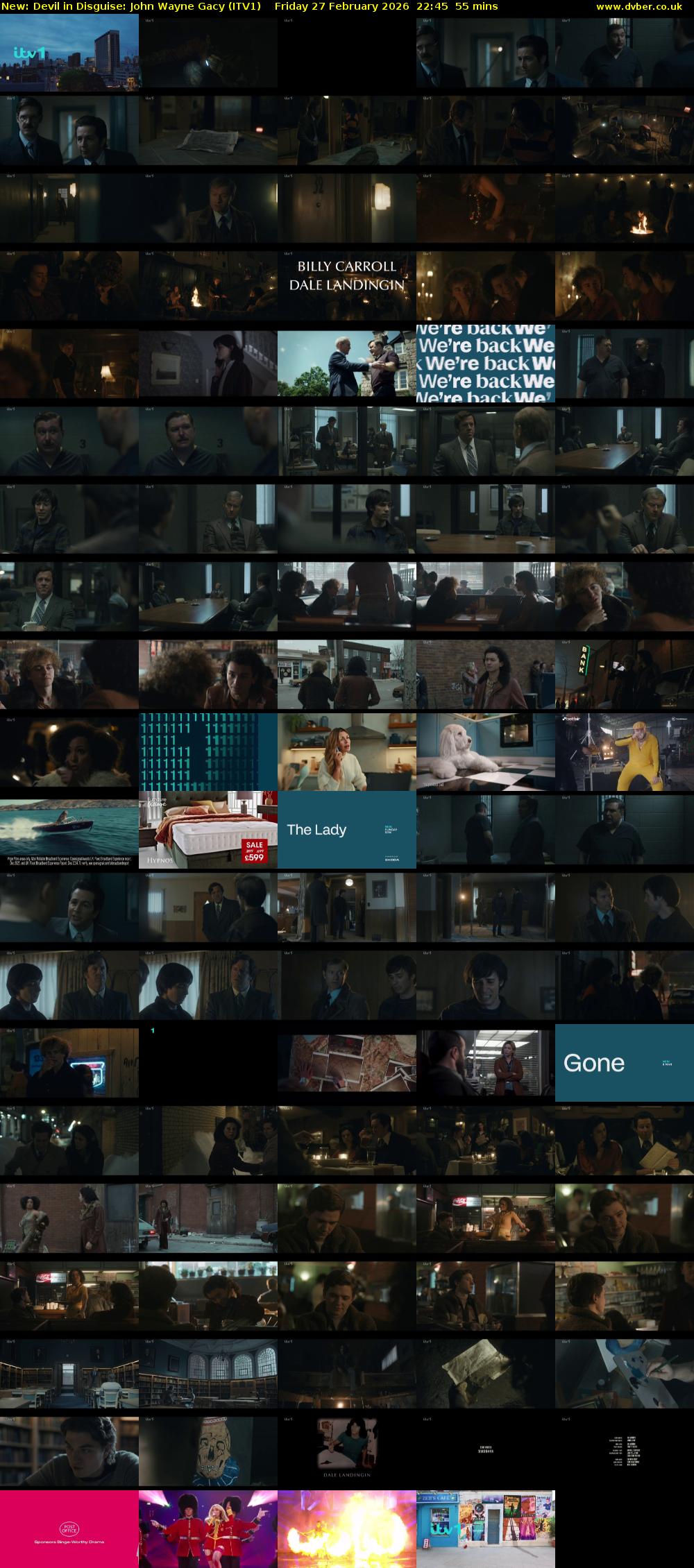 Devil in Disguise: John Wayne Gacy (ITV1) Friday 27 February 2026 22:45 - 23:40