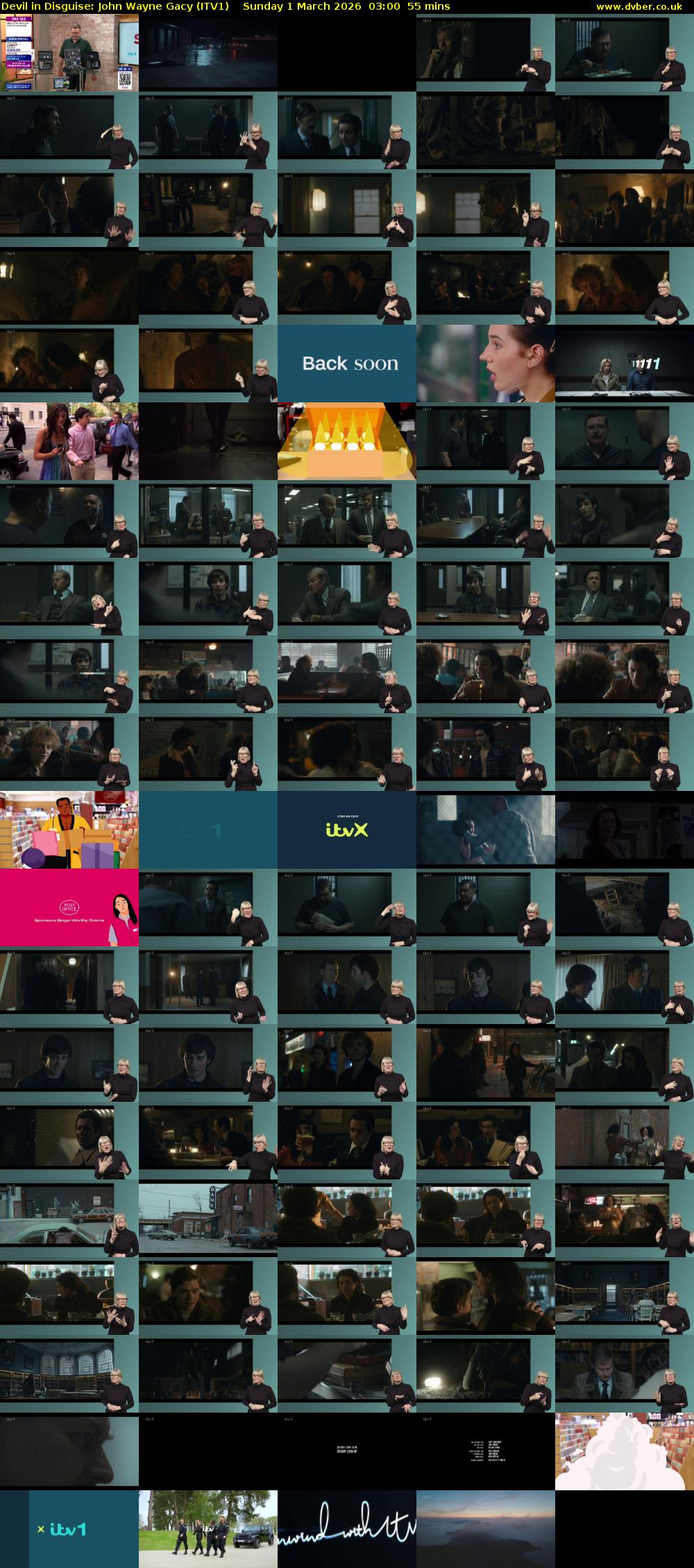 Devil in Disguise: John Wayne Gacy (ITV1) Sunday 1 March 2026 03:00 - 03:55