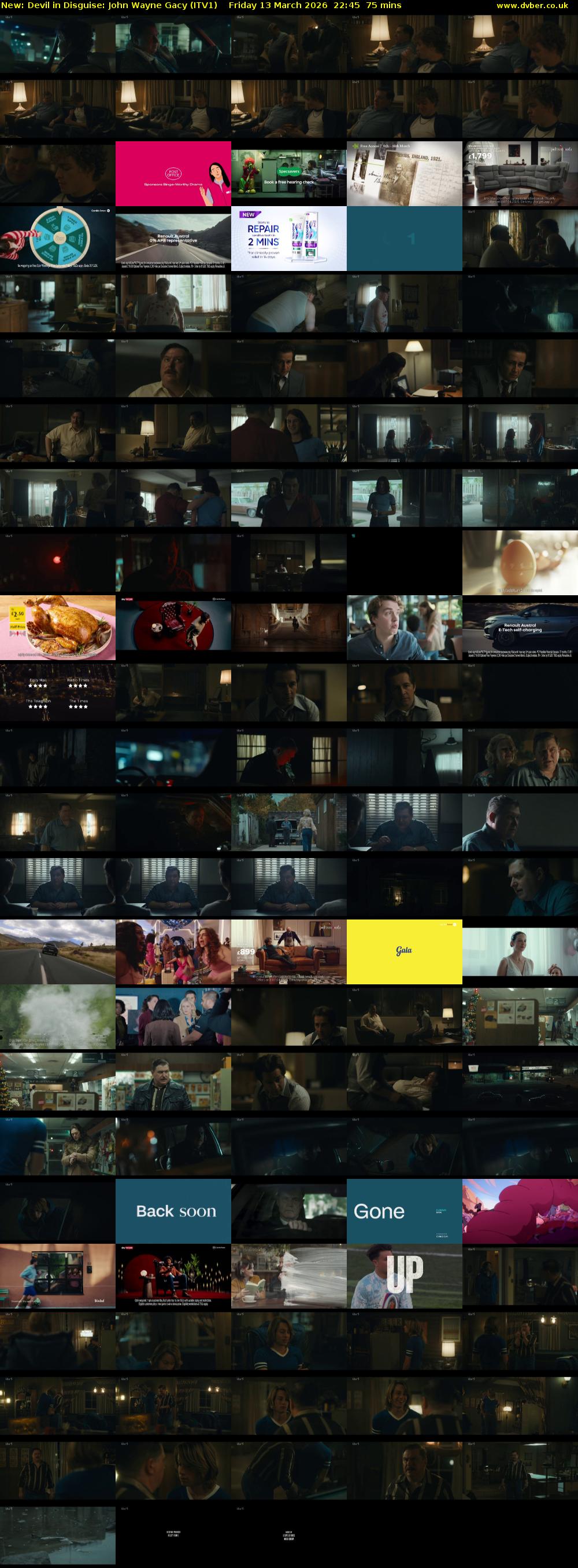 Devil in Disguise: John Wayne Gacy (ITV1) Friday 13 March 2026 22:45 - 00:00