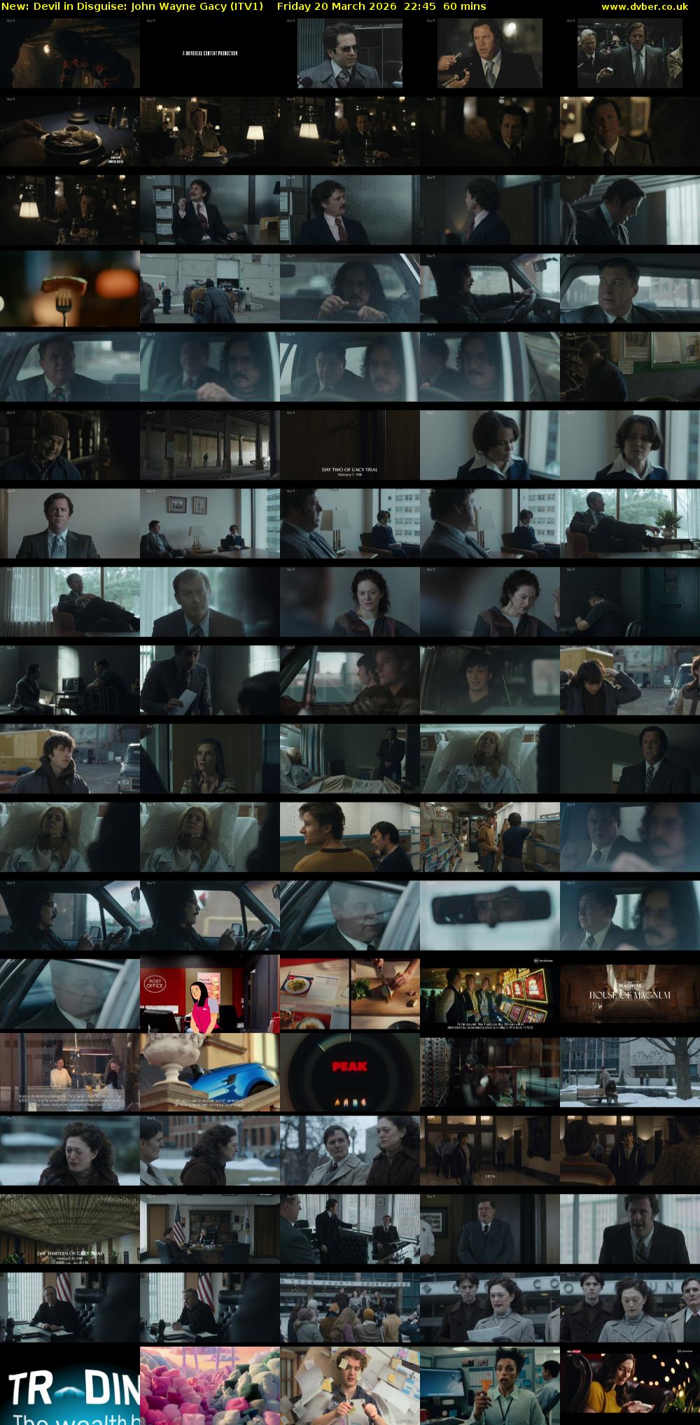 Devil in Disguise: John Wayne Gacy (ITV1) Friday 20 March 2026 22:45 - 23:45