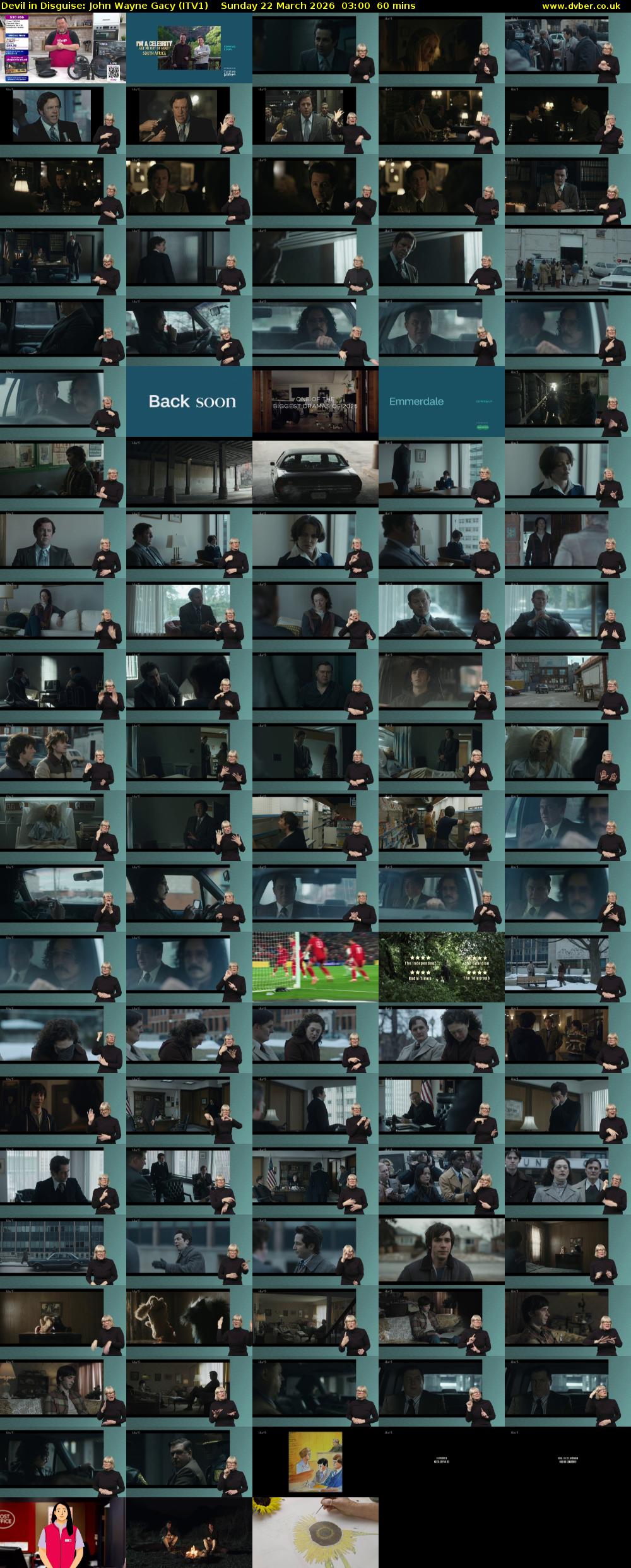 Devil in Disguise: John Wayne Gacy (ITV1) Sunday 22 March 2026 03:00 - 04:00