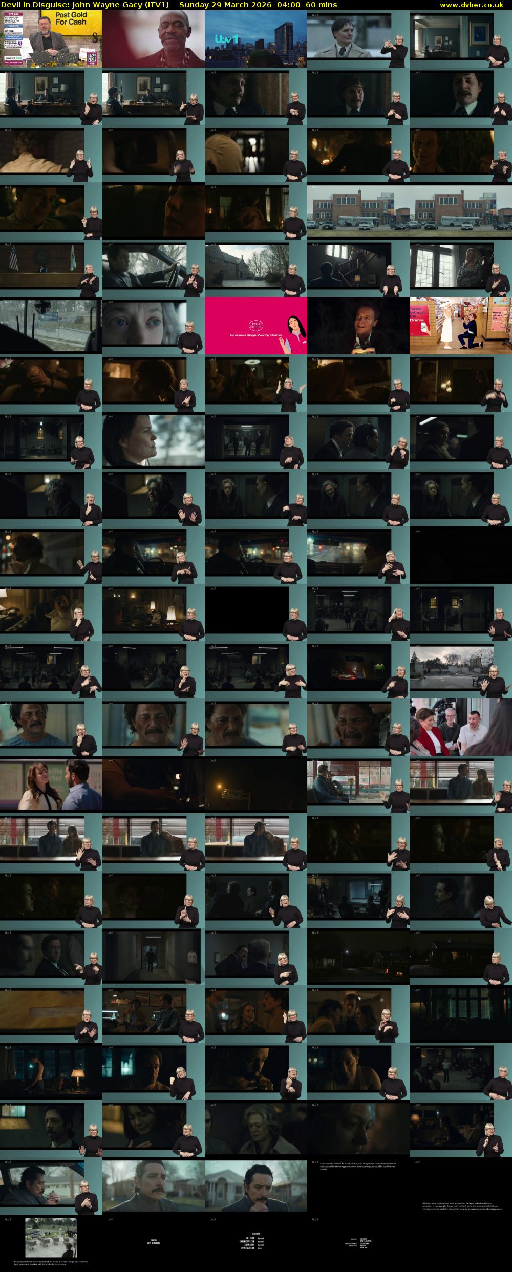 Devil in Disguise: John Wayne Gacy (ITV1) Sunday 29 March 2026 04:00 - 05:00