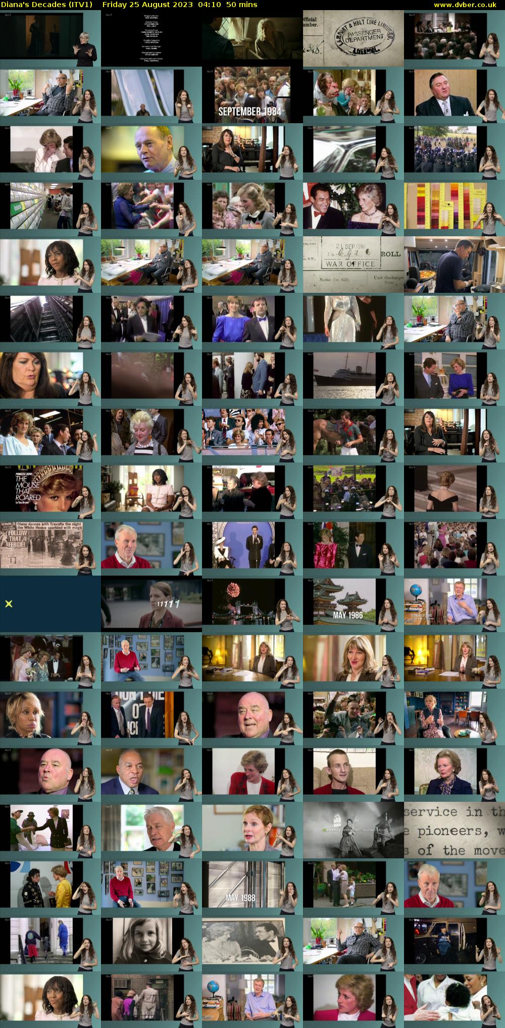 Diana's Decades (ITV1) Friday 25 August 2023 04:10 - 05:00