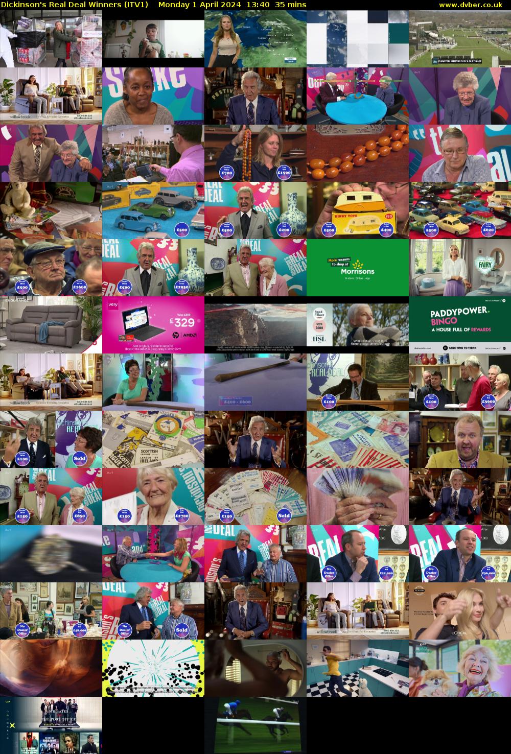 Dickinson's Real Deal Winners (ITV1) Monday 1 April 2024 13:40 - 14:15