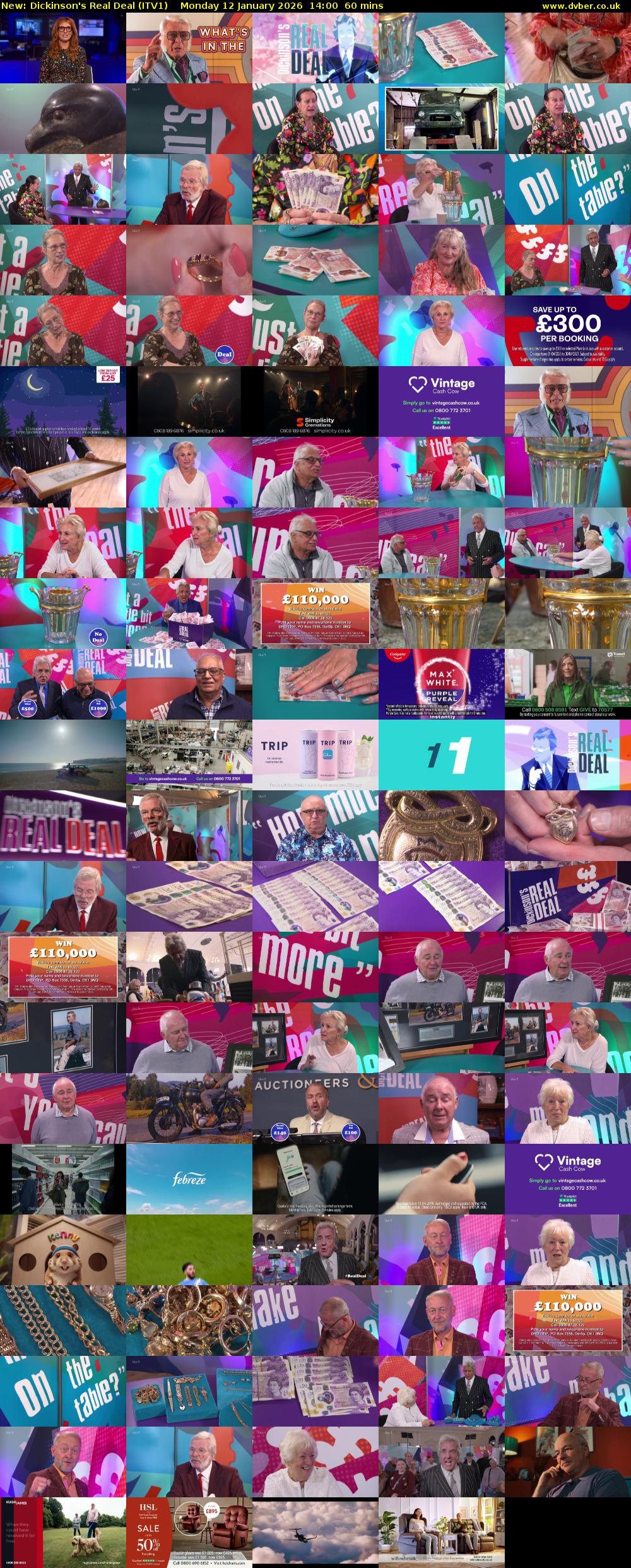 Dickinson's Real Deal (ITV1) Monday 12 January 2026 14:00 - 15:00