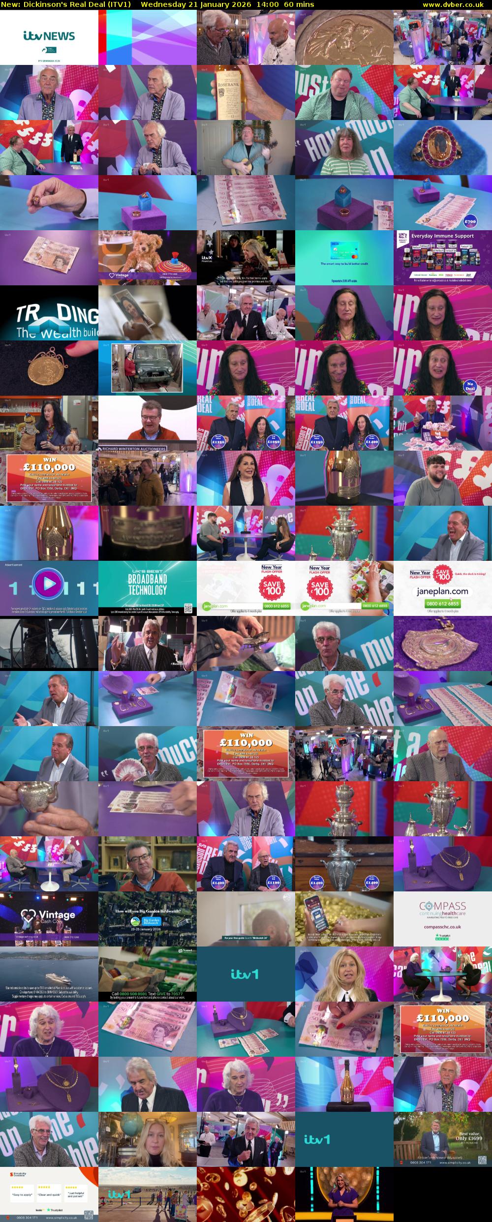 Dickinson's Real Deal (ITV1) Wednesday 21 January 2026 14:00 - 15:00