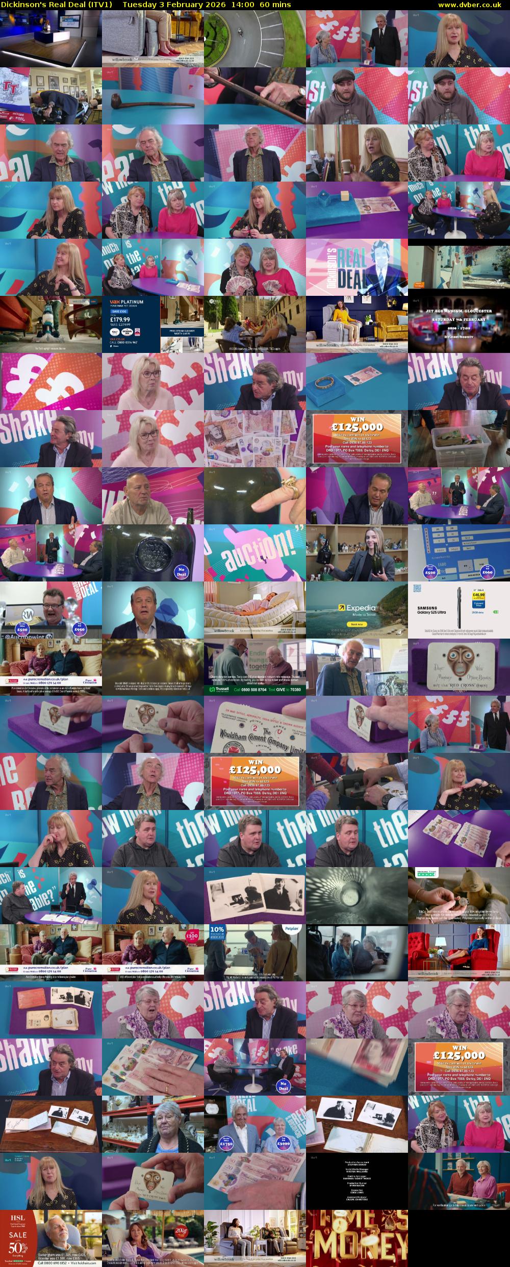 Dickinson's Real Deal (ITV1) Tuesday 3 February 2026 14:00 - 15:00