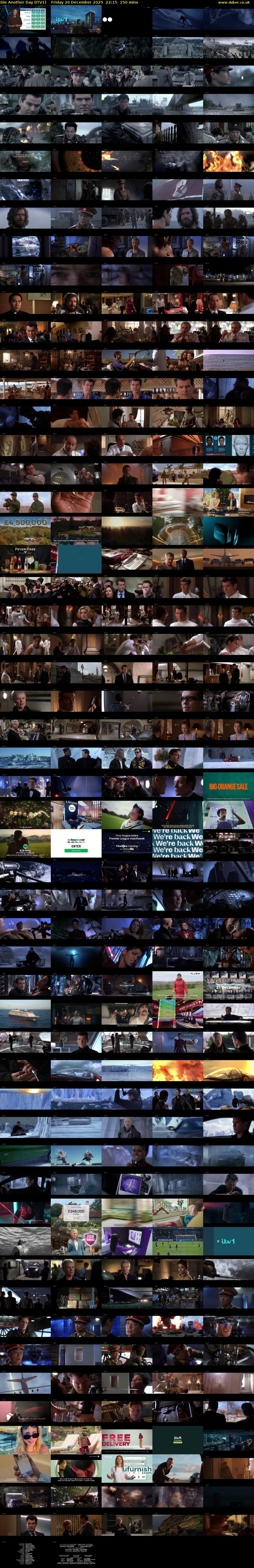 Die Another Day (ITV1) Friday 26 December 2025 22:15 - 00:45