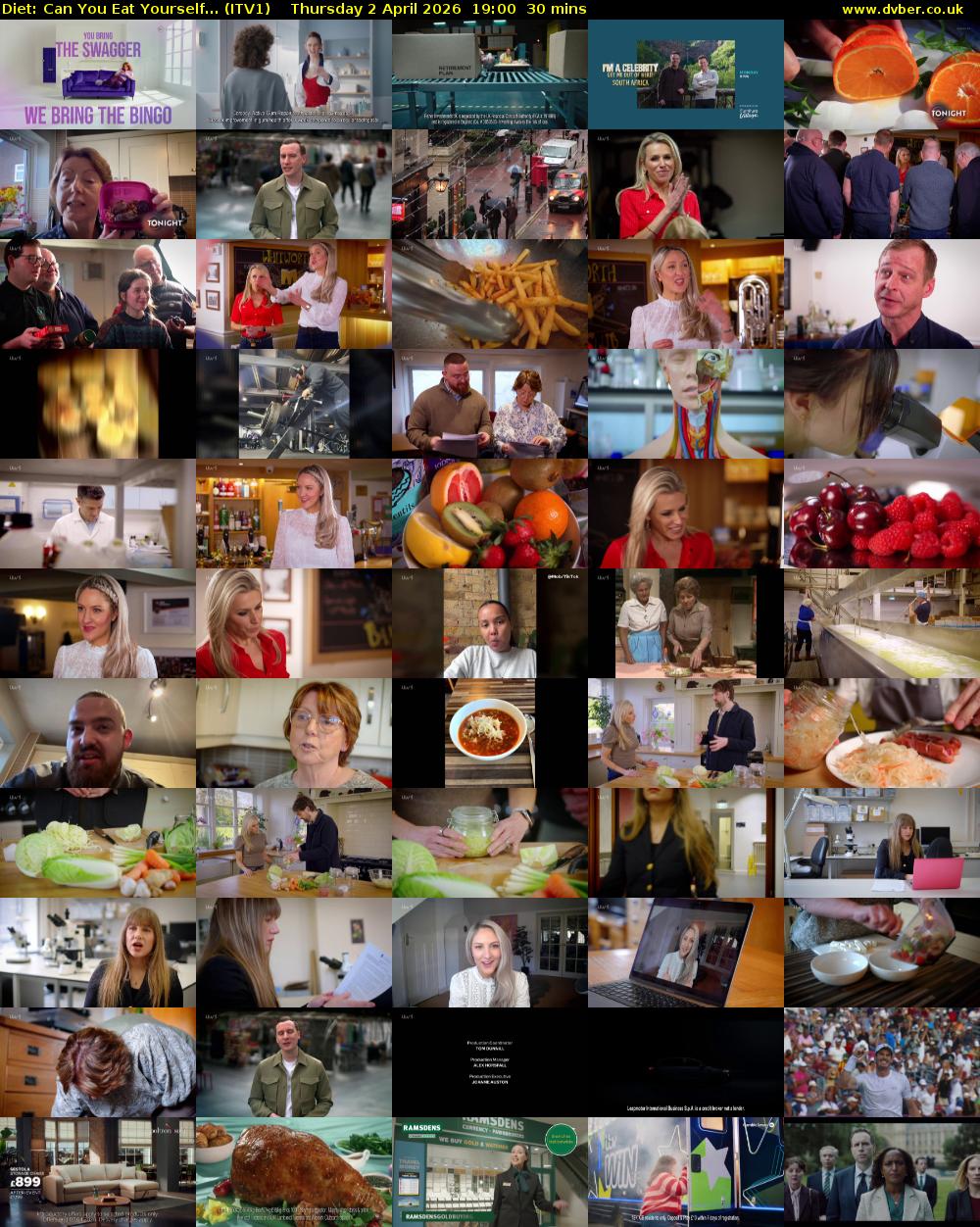 Diet: Can You Eat Yourself... (ITV1) Thursday 2 April 2026 19:00 - 19:30