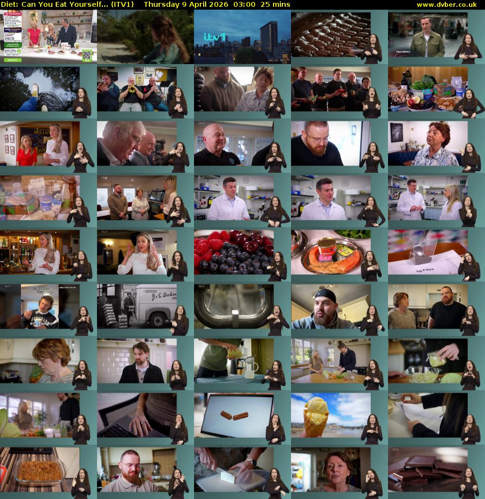 Diet: Can You Eat Yourself... (ITV1) Thursday 9 April 2026 03:00 - 03:25