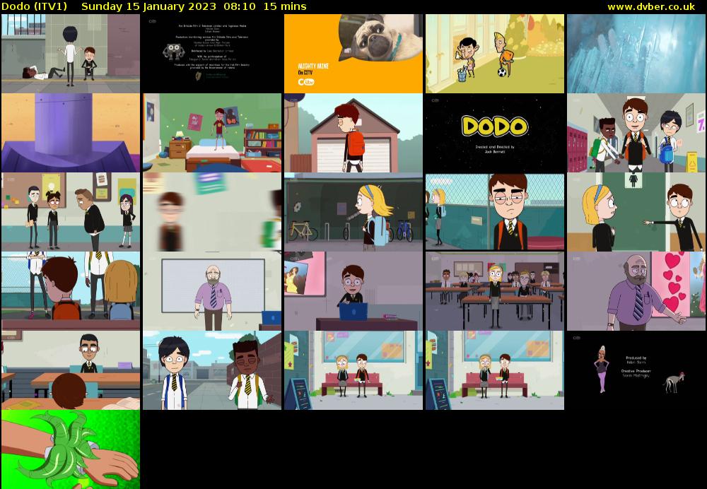 Dodo (ITV1) Sunday 15 January 2023 08:10 - 08:25