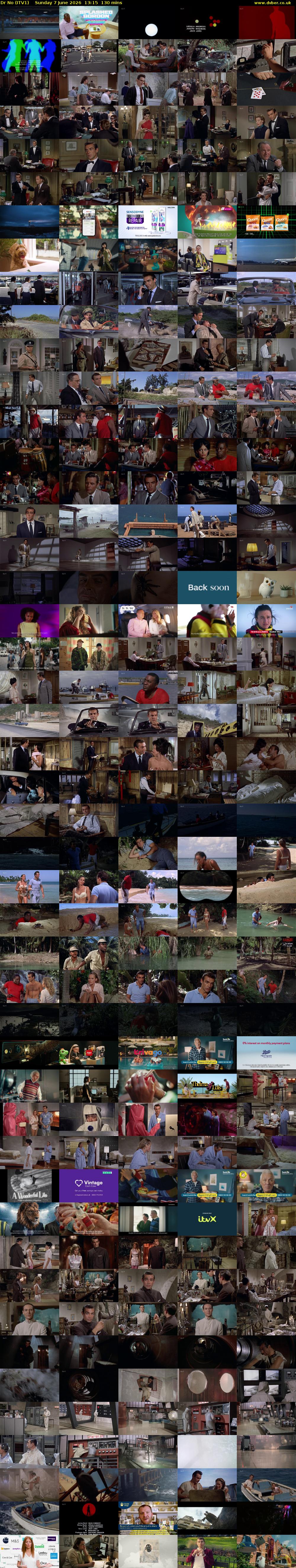 Dr No (ITV1) Sunday 7 June 2026 13:15 - 15:25