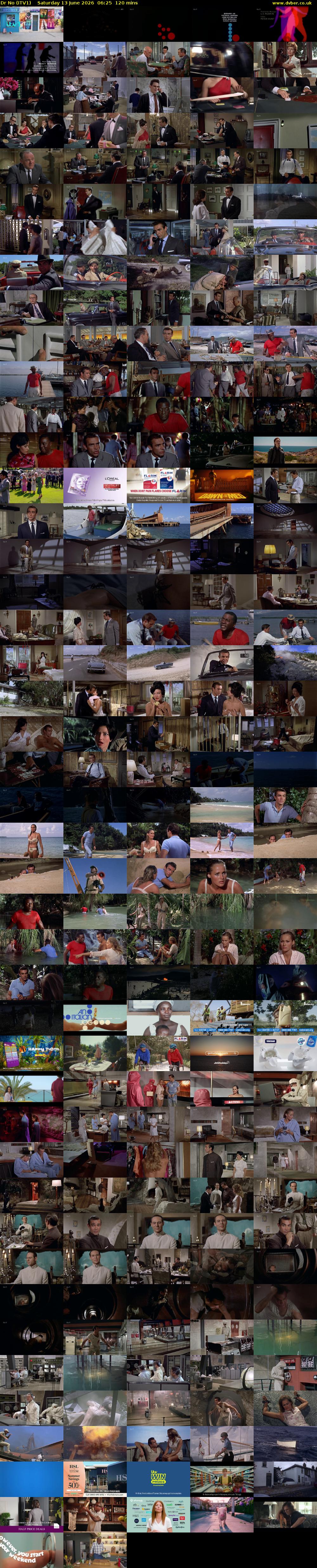 Dr No (ITV1) Saturday 13 June 2026 06:25 - 08:25