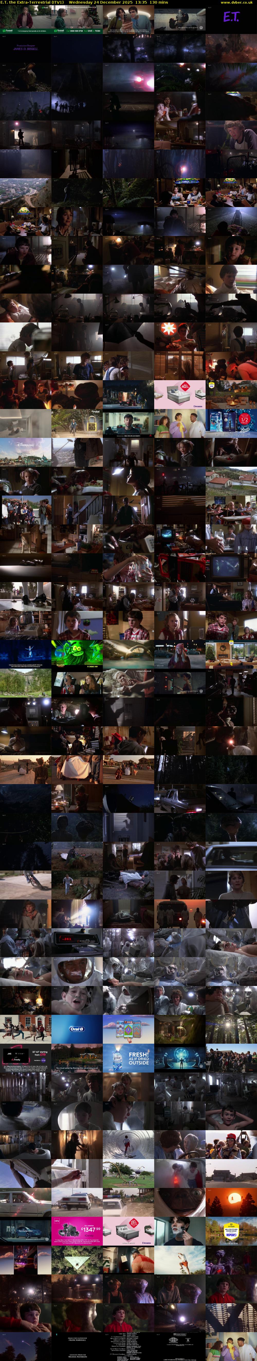 E.T. The Extra-Terrestrial (ITV1) Wednesday 24 December 2025 13:35 - 15:45