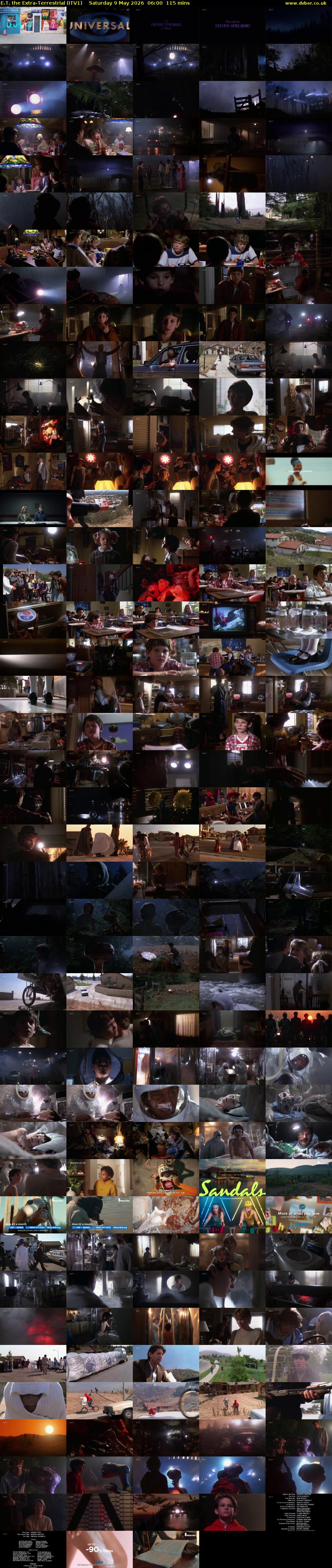 E.T. The Extra-Terrestrial (ITV1) Saturday 9 May 2026 06:00 - 07:55