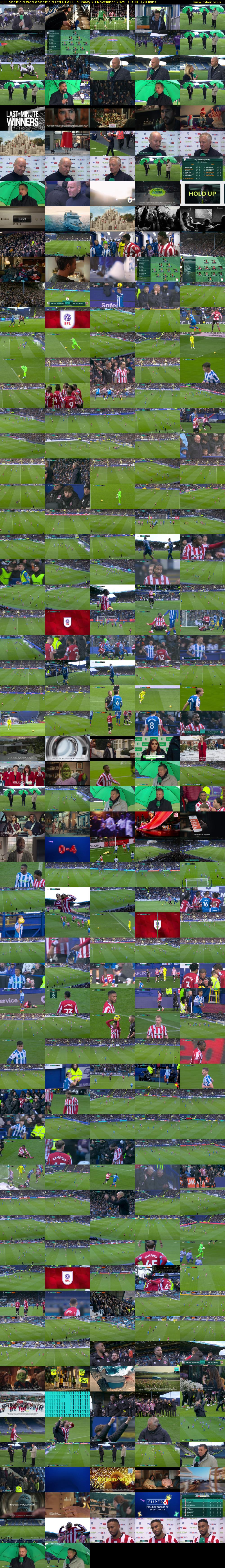 EFL: Sheffield Wed v Sheffield Utd (ITV1) Sunday 23 November 2025 11:30 - 14:20