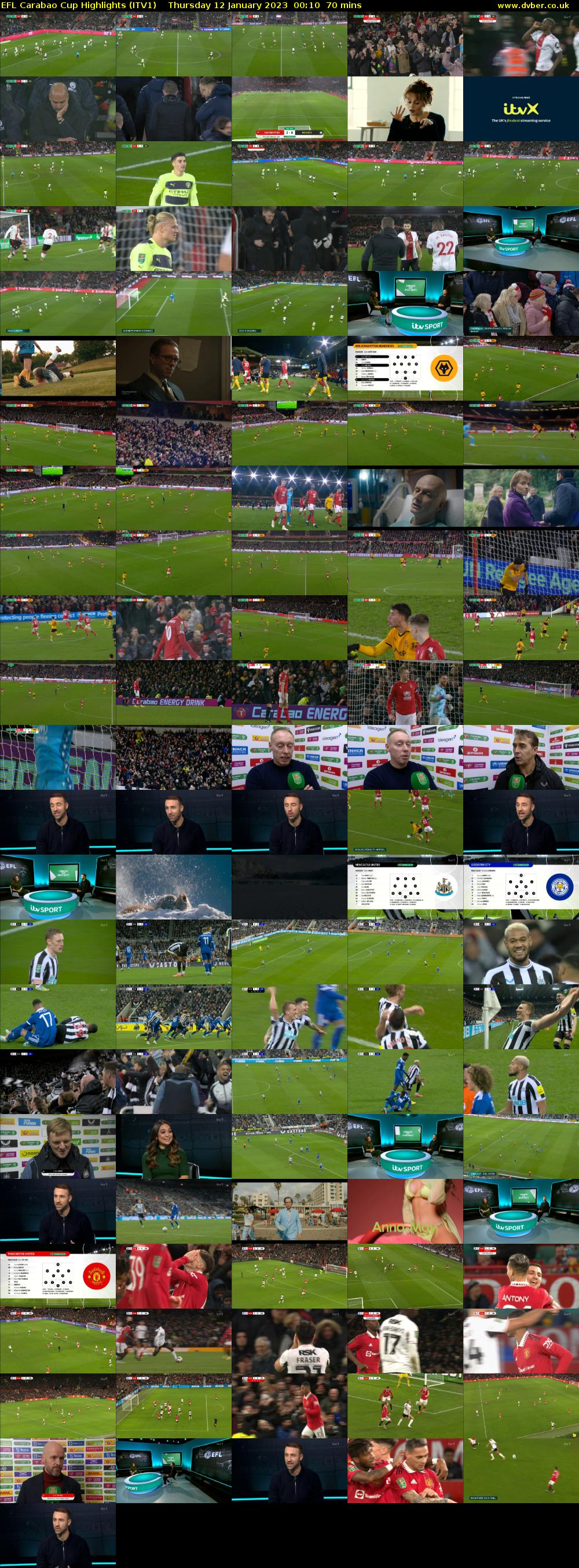 EFL Carabao Cup Highlights (ITV1) Thursday 12 January 2023 00:10 - 01:20