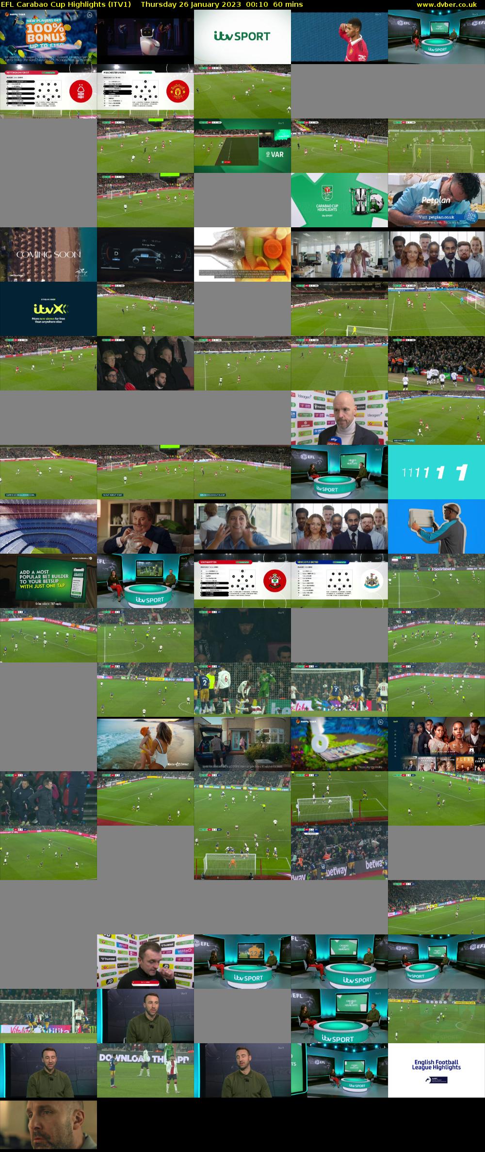 EFL Carabao Cup Highlights (ITV1) Thursday 26 January 2023 00:10 - 01:10