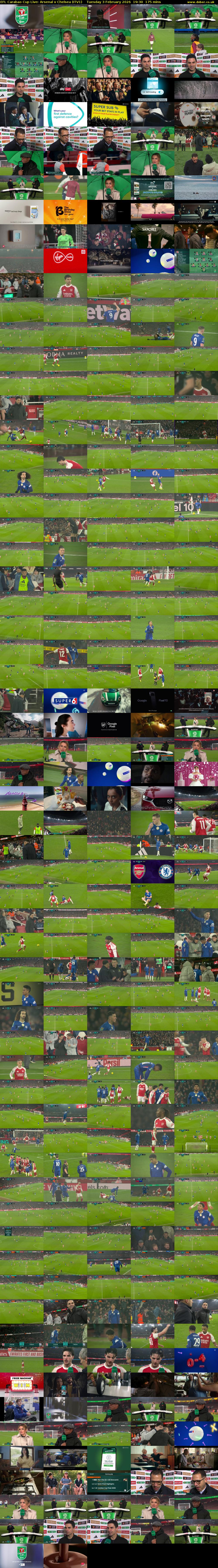EFL Carabao Cup Live: Arsenal v Chelsea (ITV1) Tuesday 3 February 2026 19:30 - 22:25