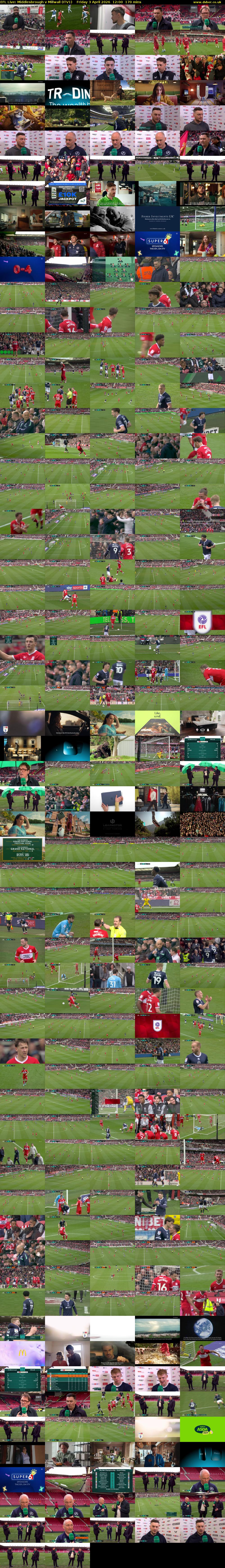 EFL Live: Middlesbrough v Millwall (ITV1) Friday 3 April 2026 12:00 - 14:50