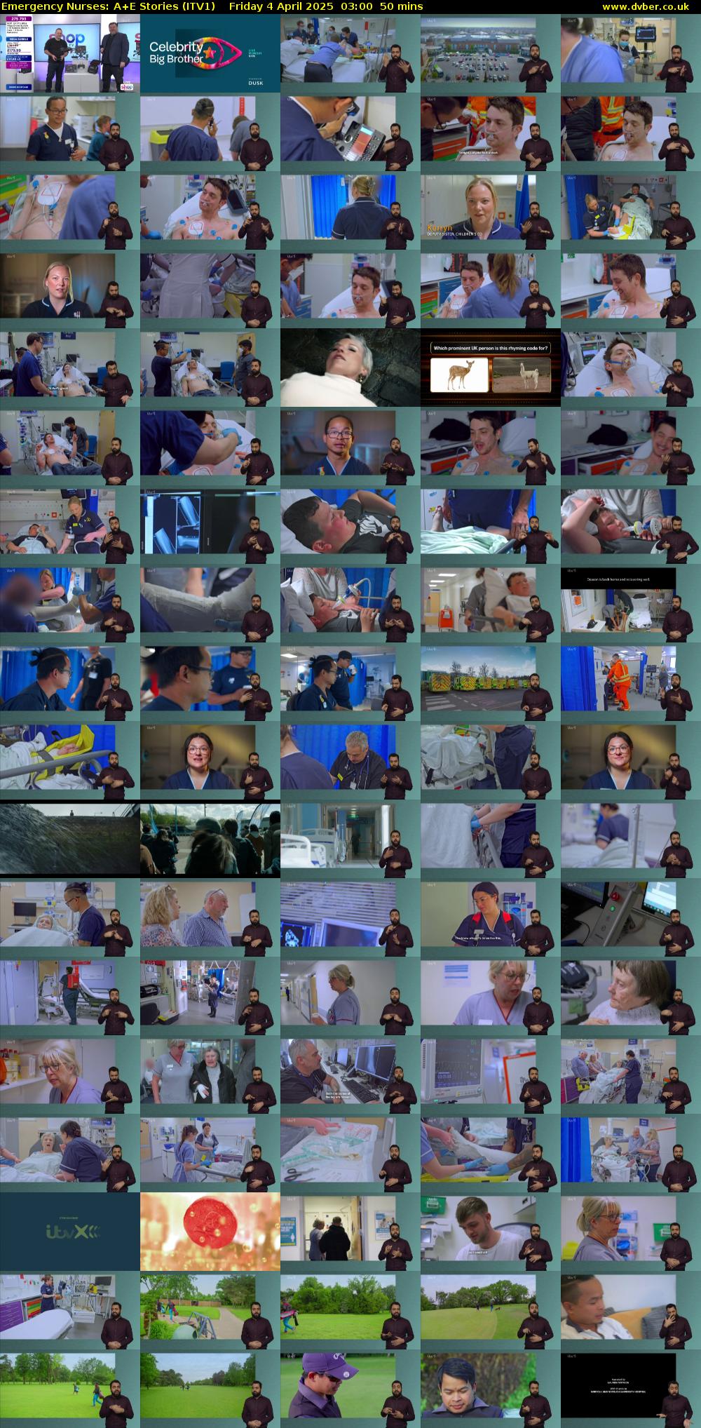 Emergency Nurses: A+E Stories (ITV1) Friday 4 April 2025 03:00 - 03:50