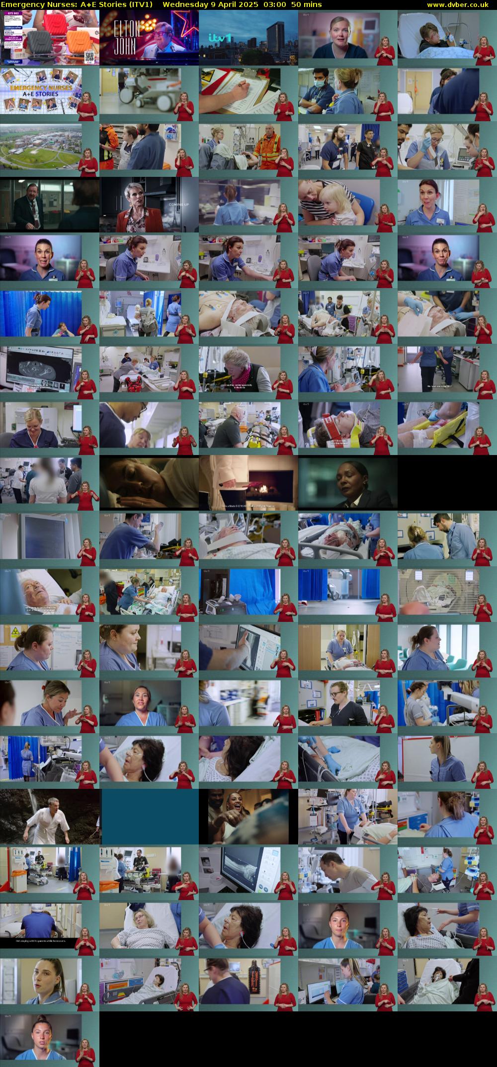Emergency Nurses: A+E Stories (ITV1) Wednesday 9 April 2025 03:00 - 03:50