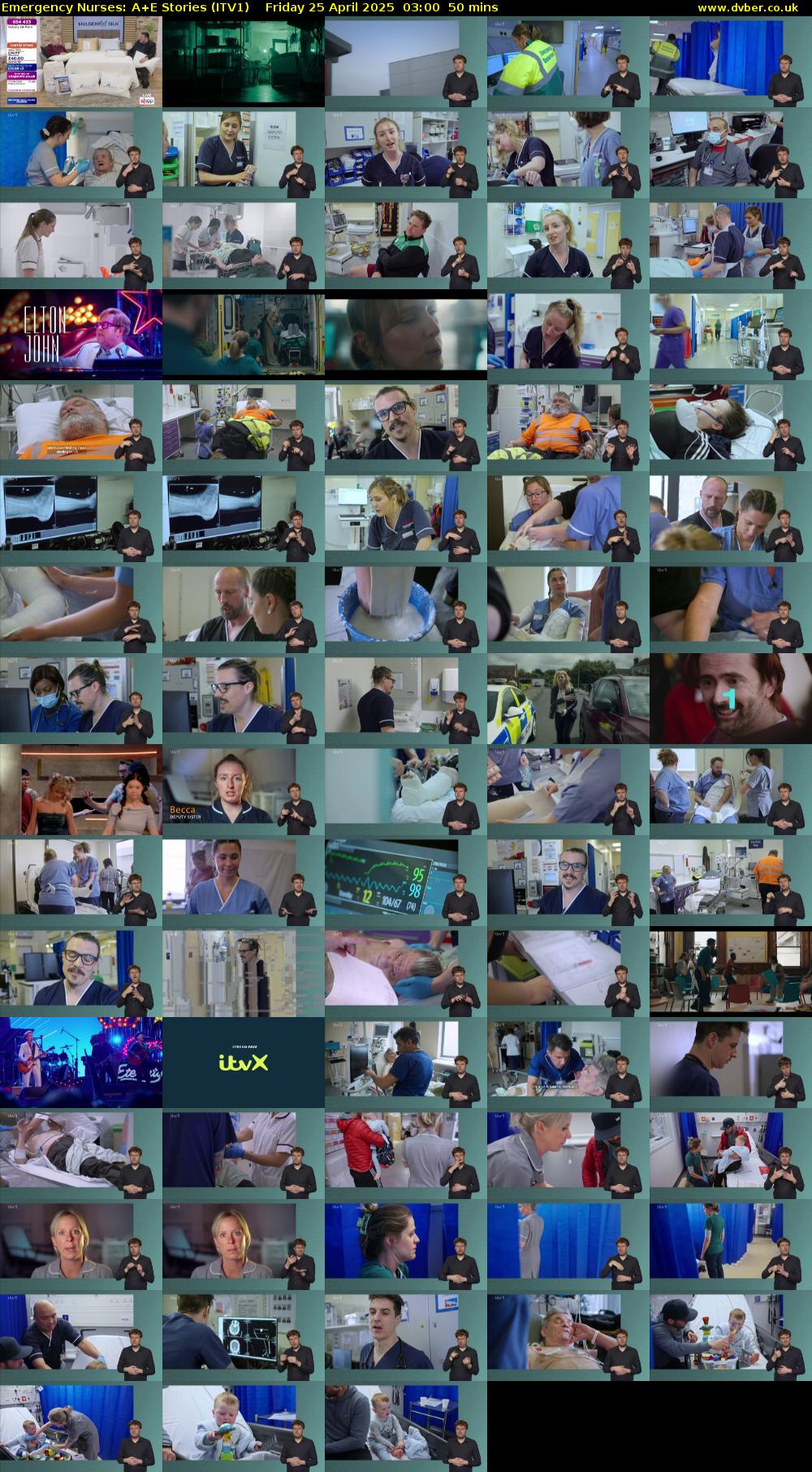 Emergency Nurses: A+E Stories (ITV1) Friday 25 April 2025 03:00 - 03:50