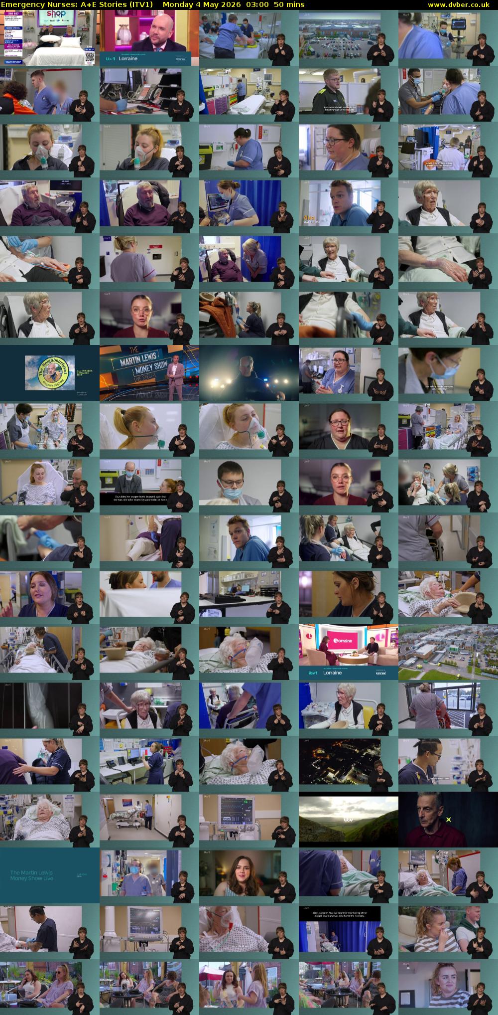 Emergency Nurses: A+E Stories (ITV1) Monday 4 May 2026 03:00 - 03:50