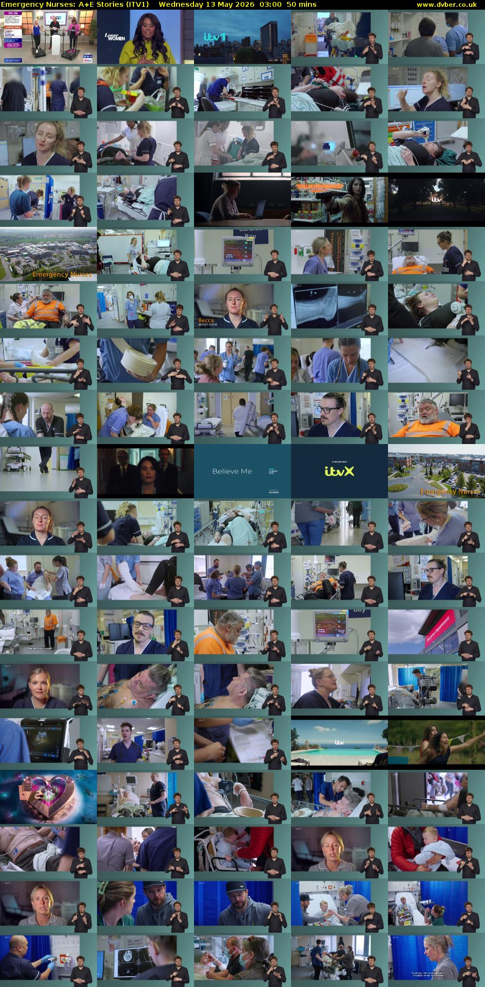 Emergency Nurses: A+E Stories (ITV1) Wednesday 13 May 2026 03:00 - 03:50