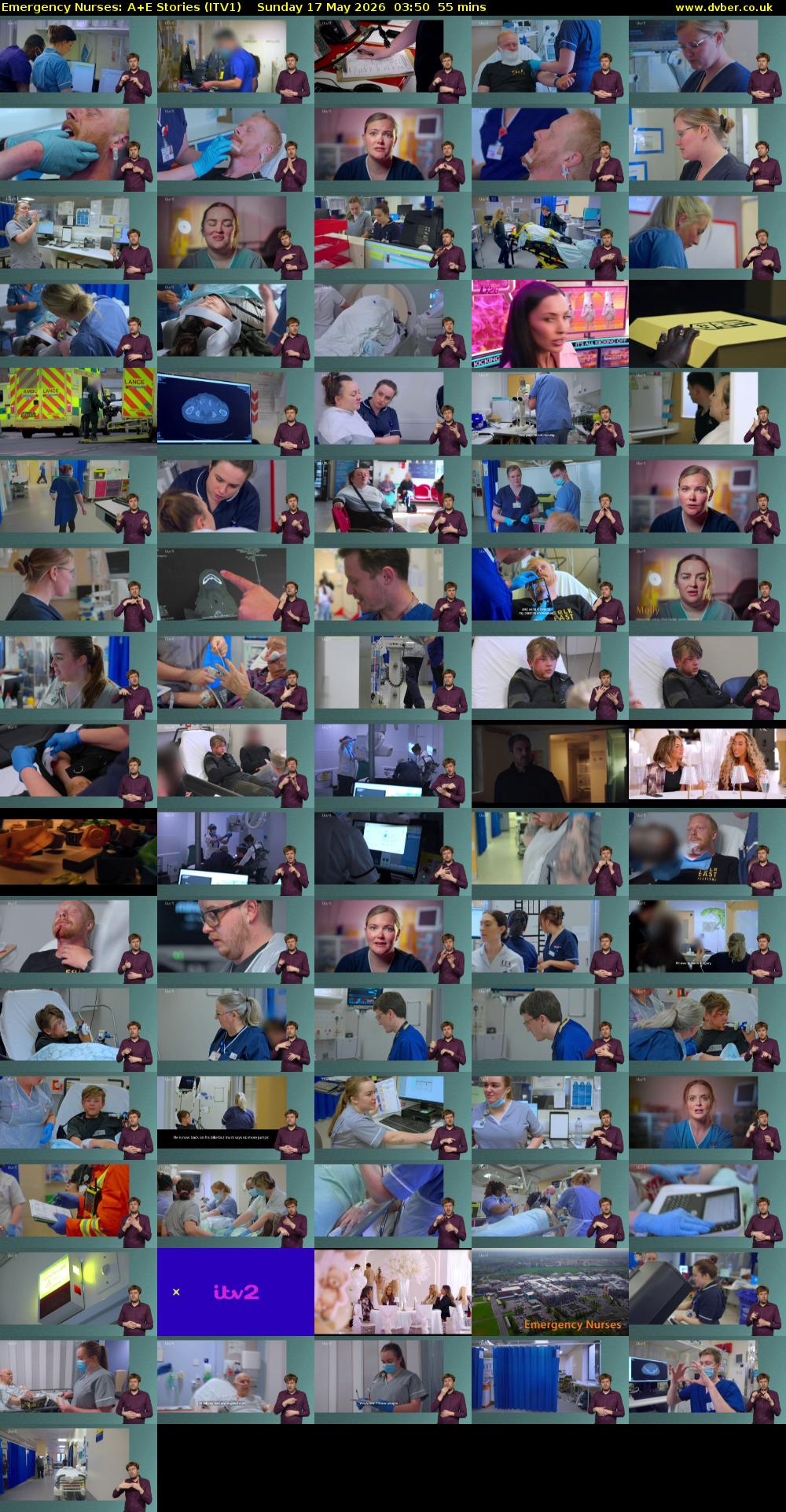 Emergency Nurses: A+E Stories (ITV1) Sunday 17 May 2026 03:50 - 04:45