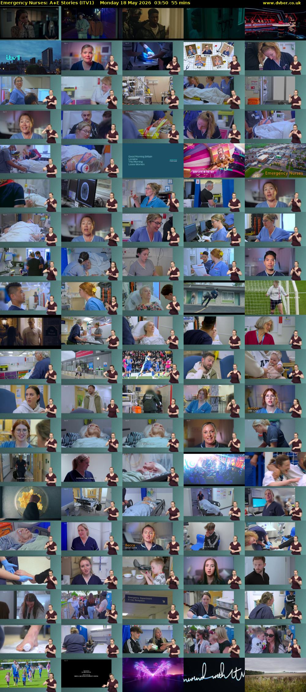 Emergency Nurses: A+E Stories (ITV1) Monday 18 May 2026 03:50 - 04:45