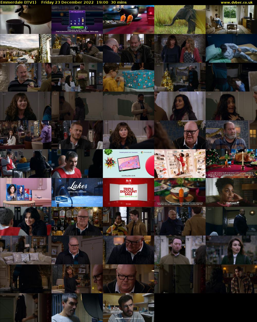 Emmerdale (ITV1) Friday 23 December 2022 19:00 - 19:30