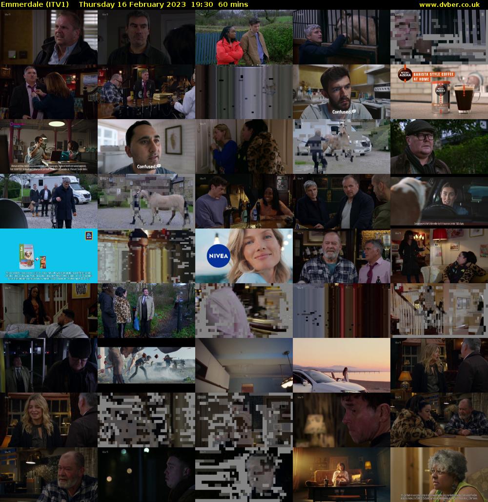 Emmerdale (ITV1) Thursday 16 February 2023 19:30 - 20:30