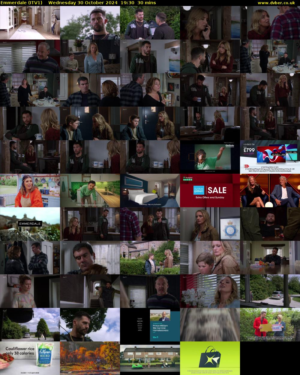 Emmerdale (ITV1) Wednesday 30 October 2024 19:30 - 20:00