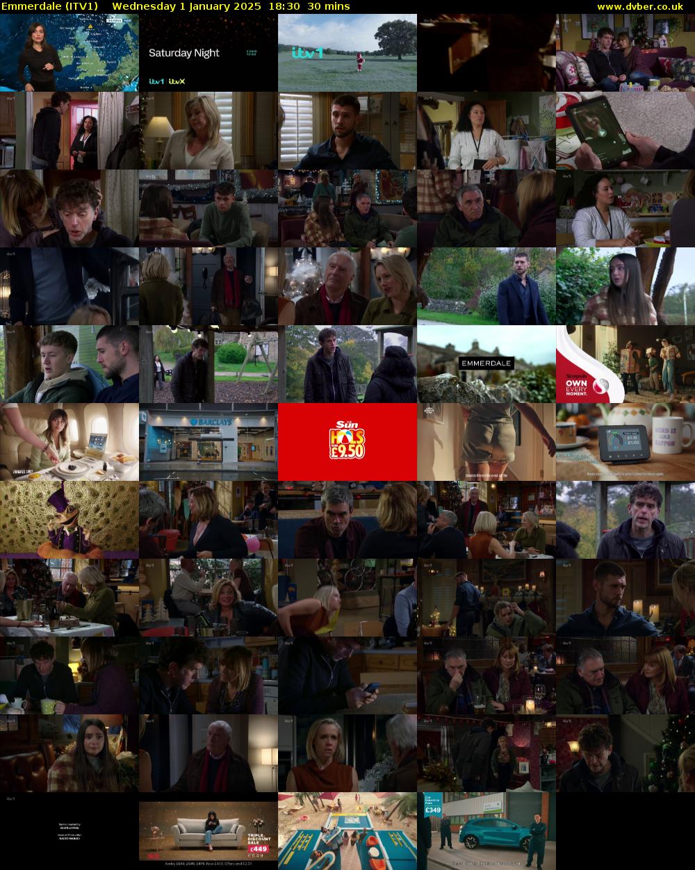 Emmerdale (ITV1) Wednesday 1 January 2025 18:30 - 19:00