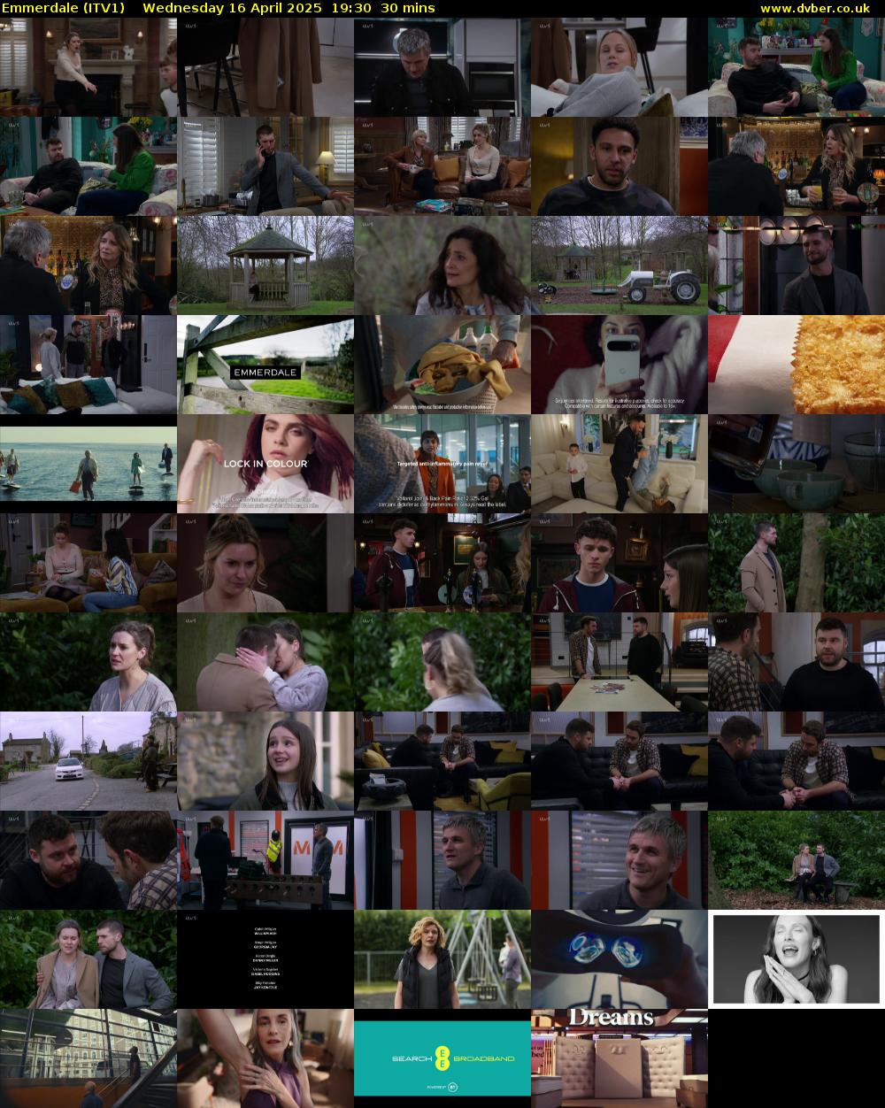 Emmerdale (ITV1) Wednesday 16 April 2025 19:30 - 20:00