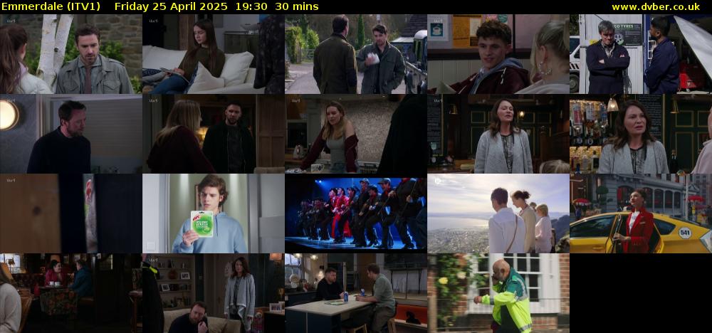 Emmerdale (ITV1) Friday 25 April 2025 19:30 - 20:00