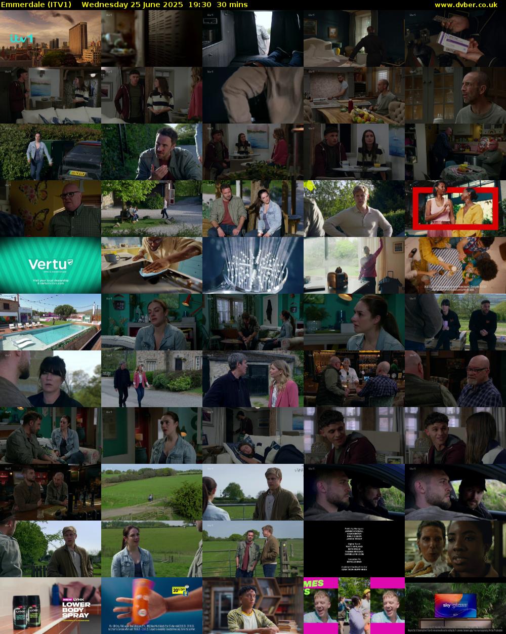 Emmerdale (ITV1) Wednesday 25 June 2025 19:30 - 20:00