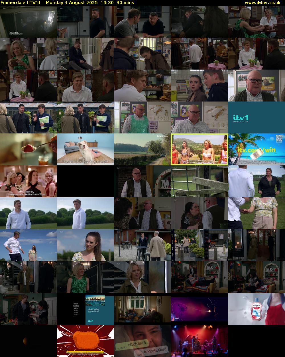 Emmerdale (ITV1) Monday 4 August 2025 19:30 - 20:00
